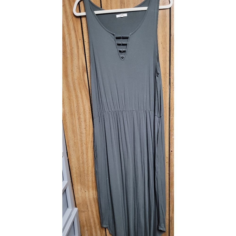 Slate Green / Grey Maxi dress